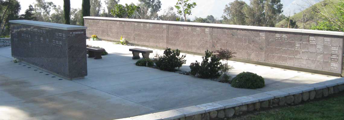 Picture of Wall Niches at San Gorgonio Cemetery.